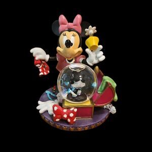 Disney Minnie Mouse Snowglobe collectible Steamboat Minnie‎ costume trunk